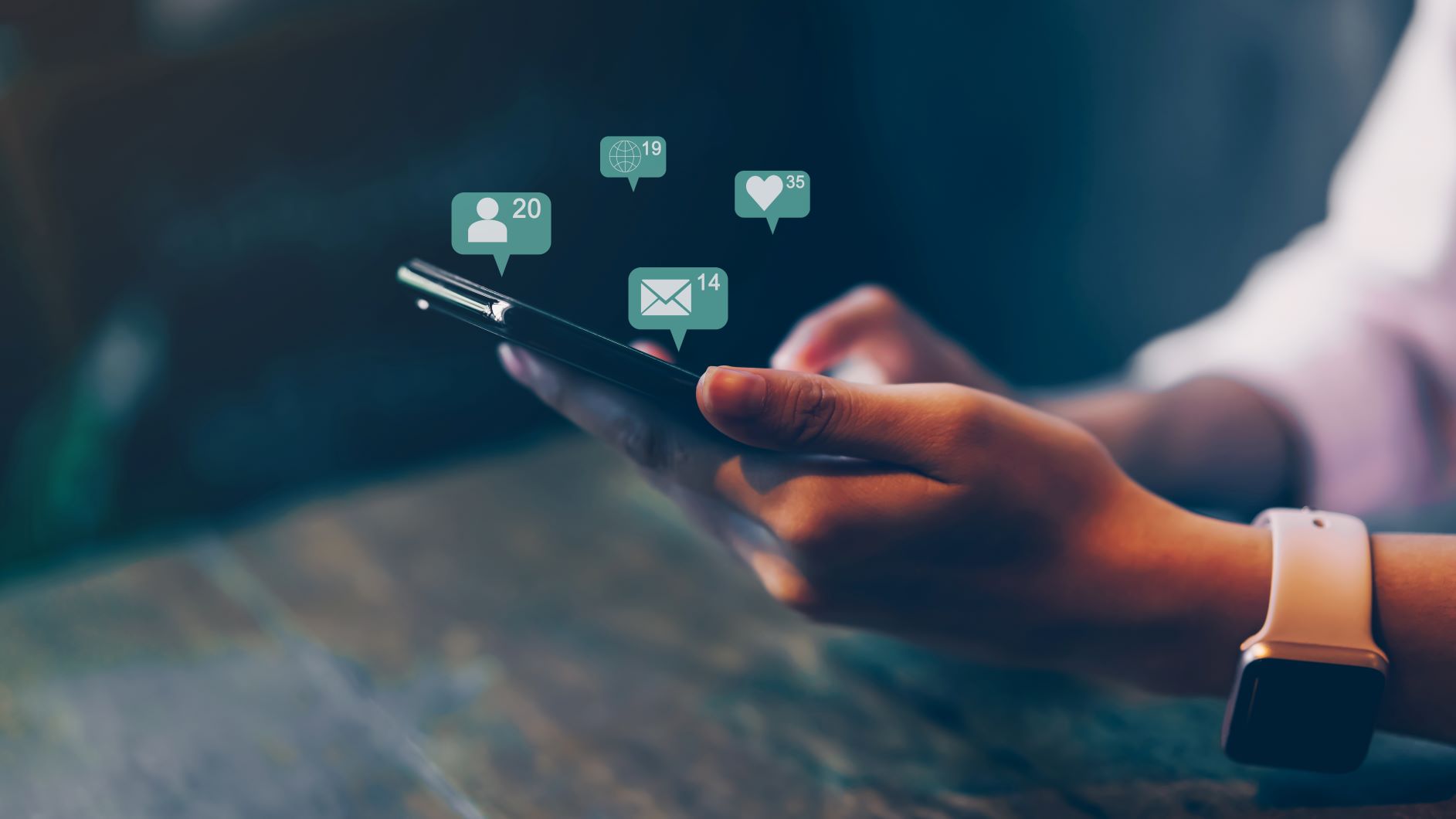 User consuming marketing content